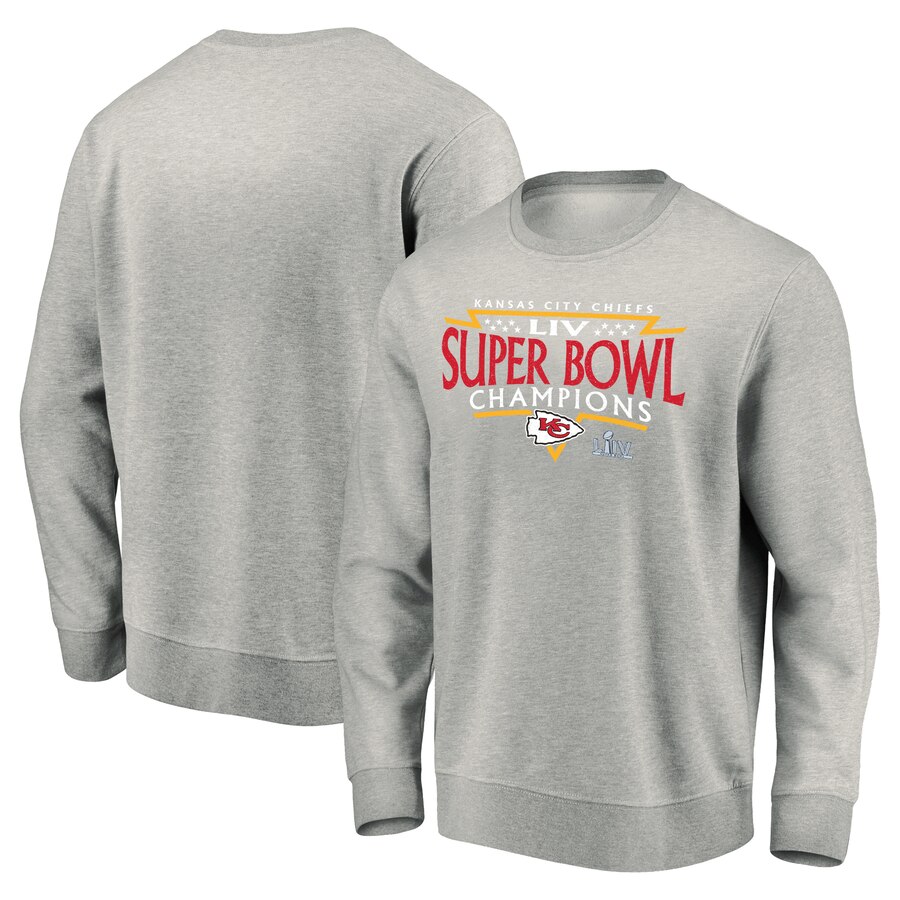 Men Kansas City Chiefs NFL Pro Line by Fanatics Branded Super Bowl LIV Champions Lateral Pullover Hoodie Black